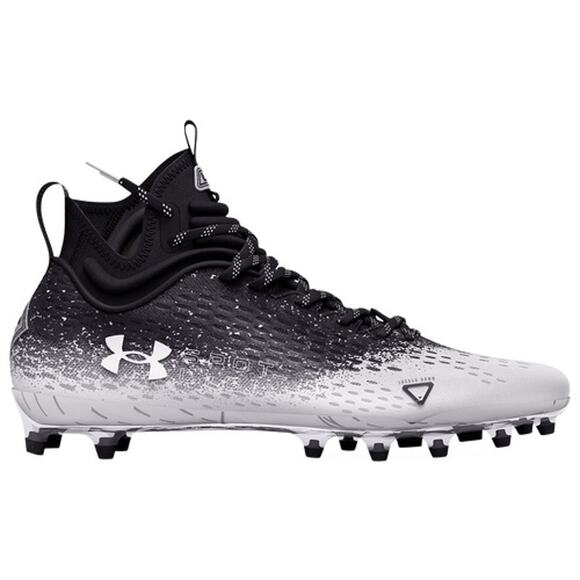 Under Armour Mens Spotlight Lux Mc 2.0 Football Cleats US 10 Black White NWOB - Picture 1 of 12